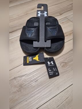 Under Armour Project Rock Men's Black Slide Sandals Size 7